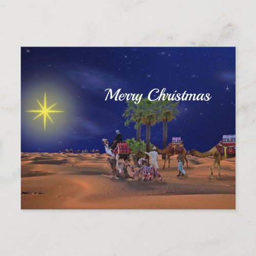 Wise Men Star Christmas Graphic Postcard