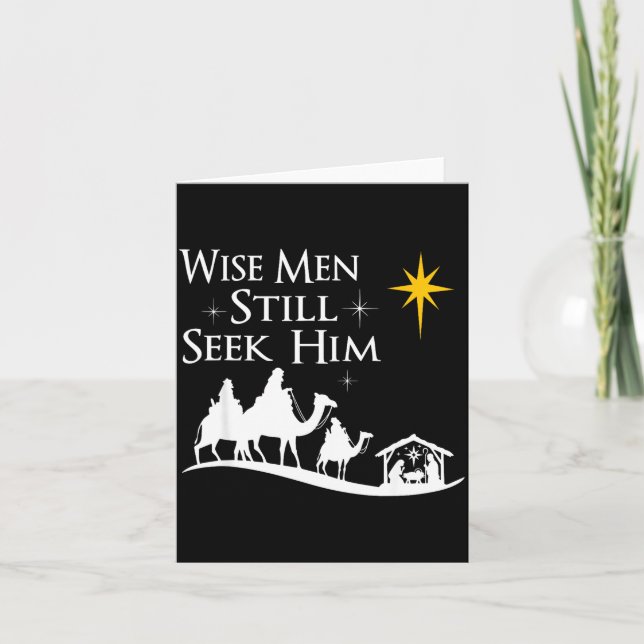 Wise Men Still Seek Him Christian Christmas Jesus  Card (Front)