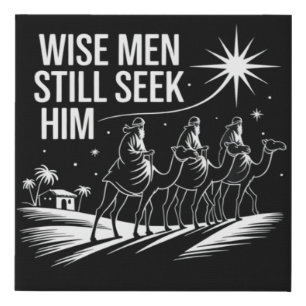 Wise Men Still Seek Him Christian Christmas Jesus Faux Canvas Print