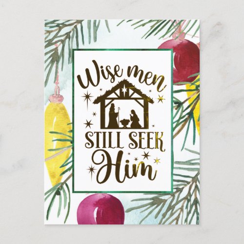Wise Men Still Seek Him Christmas Nativity Postcard