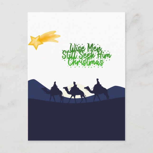 Wise Men Still Seek Him Christmas Postcard (Front)