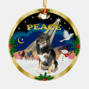 Wise Men - Tri Color Australian Shepherd Ceramic Ornament