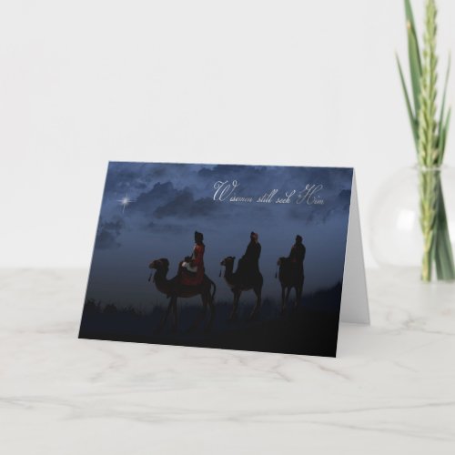 Wise Men with Christmas Star Holiday Card
