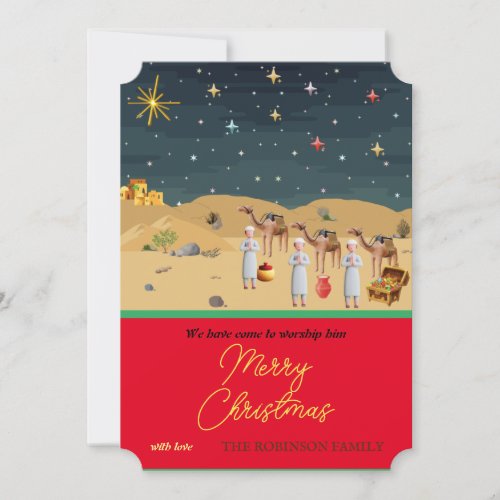 Wise Men with gifts Nativity Story Save The Date