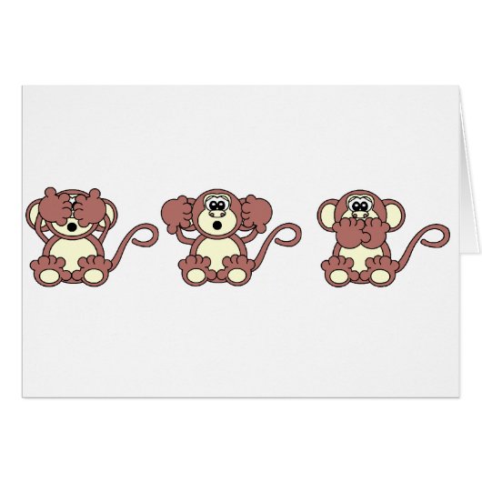 wise monkeys cards (Front Horizontal)