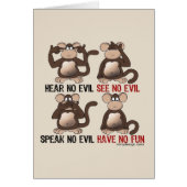 Wise Monkeys Humour (Front)