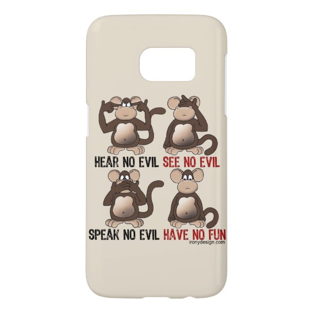 Wise Monkeys Humour Case-Mate Samsung Galaxy Case (Back)
