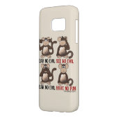 Wise Monkeys Humour Case-Mate Samsung Galaxy Case (Back Left)
