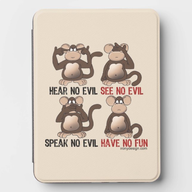 Wise Monkeys Humour Kindle Cover (Front)
