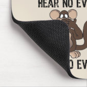 Wise Monkeys Humour Mouse Pad (Corner)