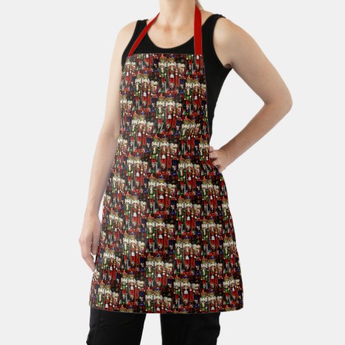 Wise Nutcracker Soldiers Christmas Apron