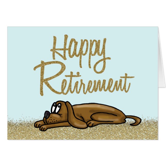 Wise Old Dog Retirement Card (Front Horizontal)