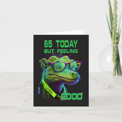 Wise old dragon  65th birthday card