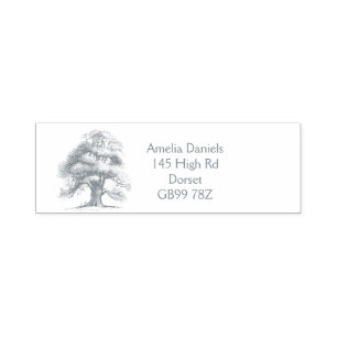 Wise Old Oak Return Address Rubber Stamp