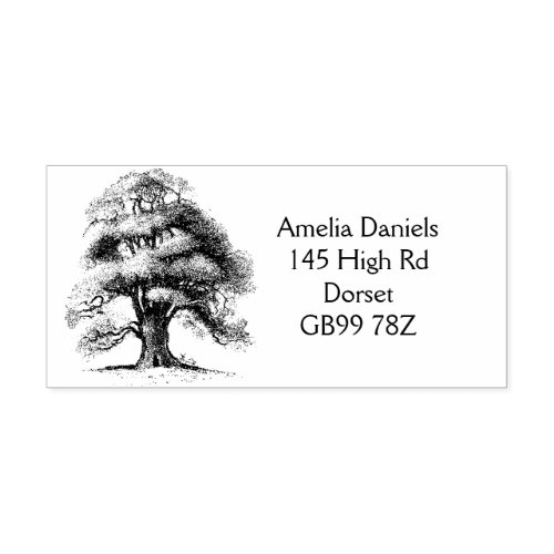 Wise Old Oak Return Address Rubber Stamp