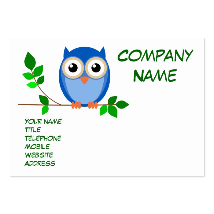 Wise old owl business card template