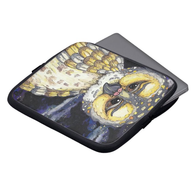 Wise Old Owl Laptop Sleeve (Front Top)