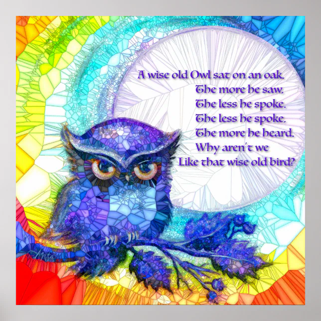 Wise Old Owl Poster | Zazzle