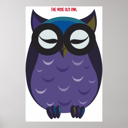 Wise Old Owl Poster