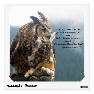 Wise Old Owl Wall Decal