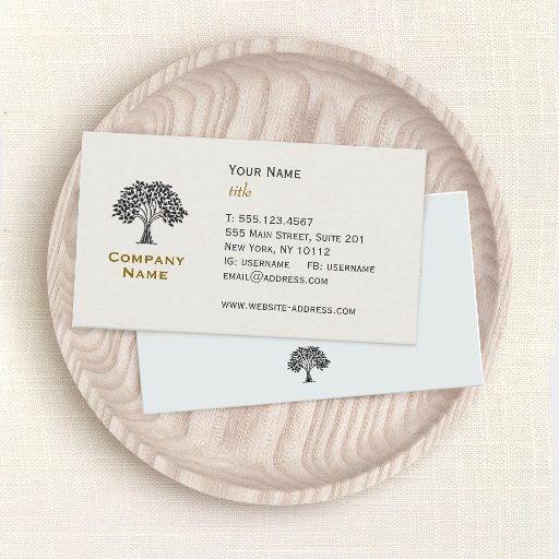 Customizable Wise Old Tree Business Card