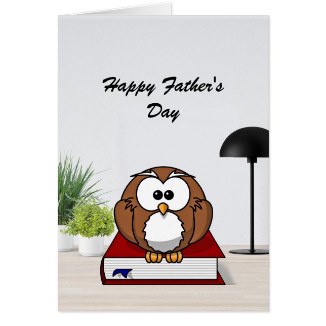 Wise Owl and Dad's Wisdom Father's Day card (Front)
