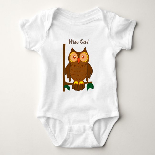 Wise Owl Baby Bodysuit