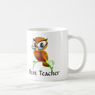 Wise Owl Best Teacher Coffee Mug