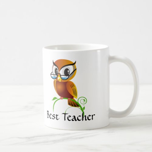 Wise Owl Best Teacher Coffee Mug