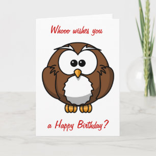 Wise Owl Birthday Card