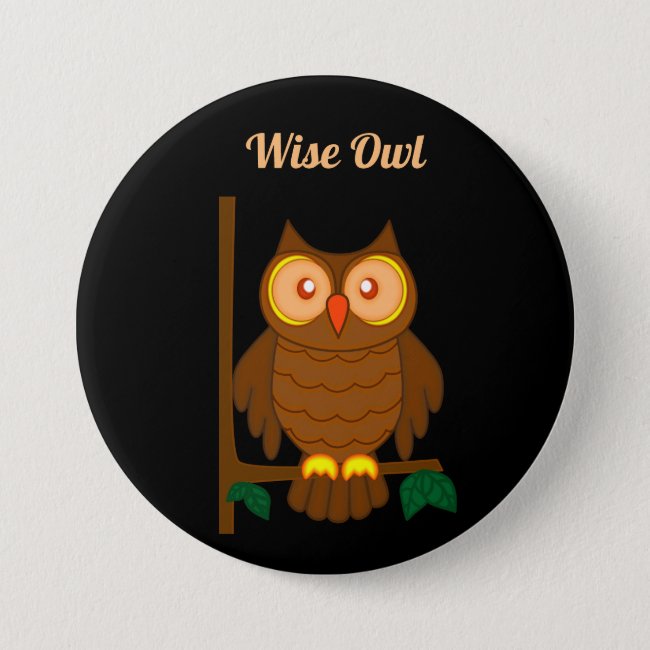 Wise Owl Button
