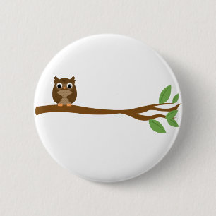 Wise Owl Button