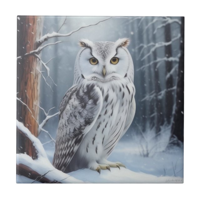Wise Owl Ceramic Tile (Front)