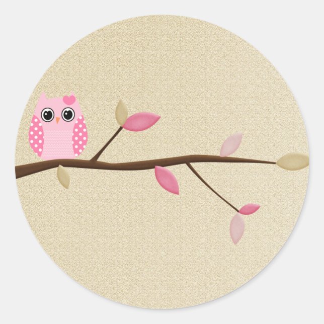 Wise Owl Classic Round Sticker (Front)