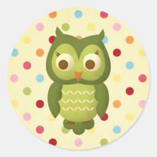 Wise Owl Classic Round Sticker