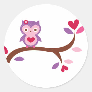 Wise Owl Classic Round Sticker