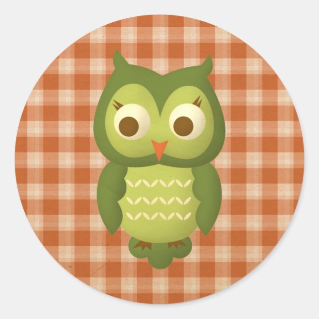 Wise Owl Classic Round Sticker (Front)