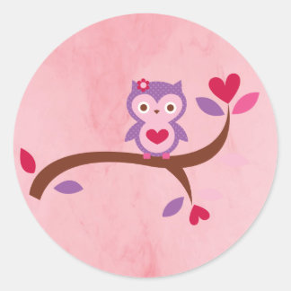 Wise Owl Classic Round Sticker