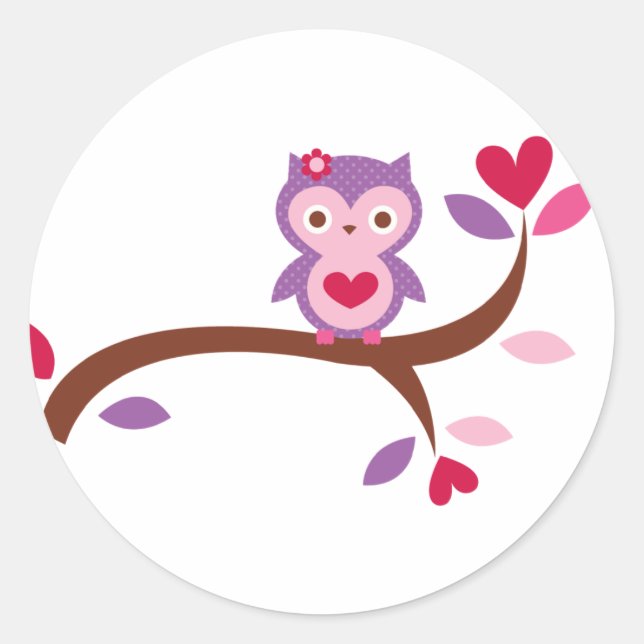 Wise Owl Classic Round Sticker (Front)