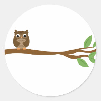 Wise Owl Classic Round Sticker