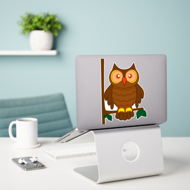 Wise Owl Custom Cut Vinyl Sticker