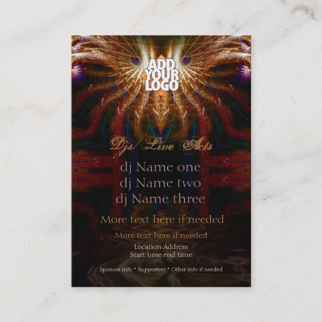 Wise Owl Fractal Mini Flyer Business Card (Front)