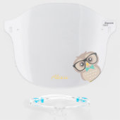Wise Owl Fun Personalized Face Shield (Front w/Glasses)