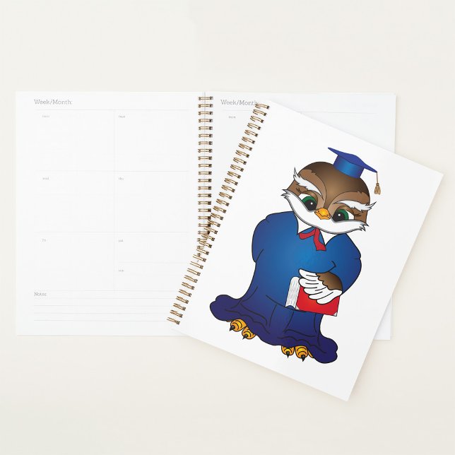 Wise Owl Graduation Cute Scholar Bird  Planner (Creator Uploaded)