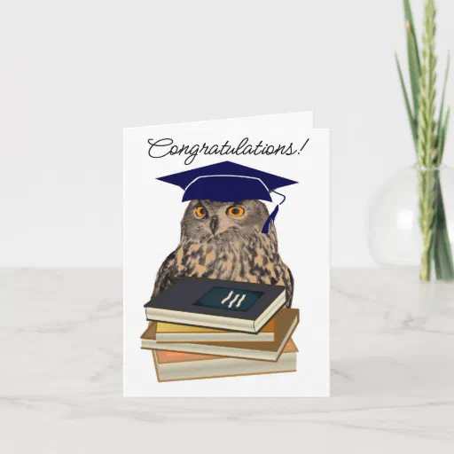 Wise Owl Graduation Greeting Card