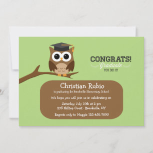 Wise Owl Graduation Invitation