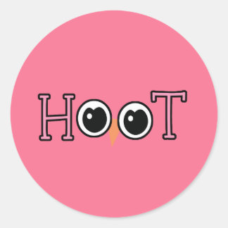Wise Owl Hoot Classic Round Sticker
