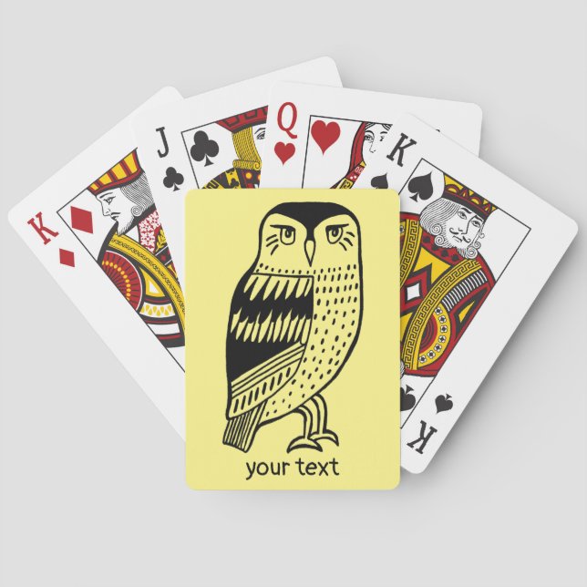 Wise Owl Illustrated Fierce Bird Poker Cards (Back)