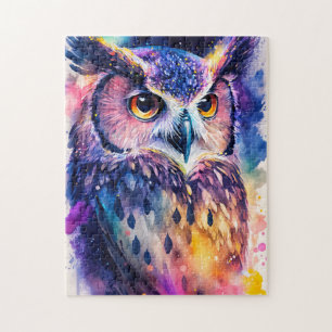 Wise Owl Illustration Jigsaw Puzzle