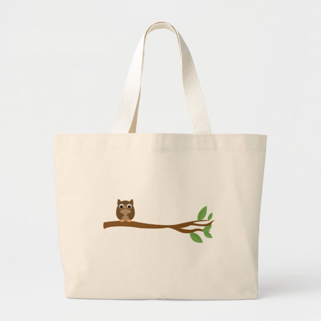 Wise Owl Large Tote Bag (Front)